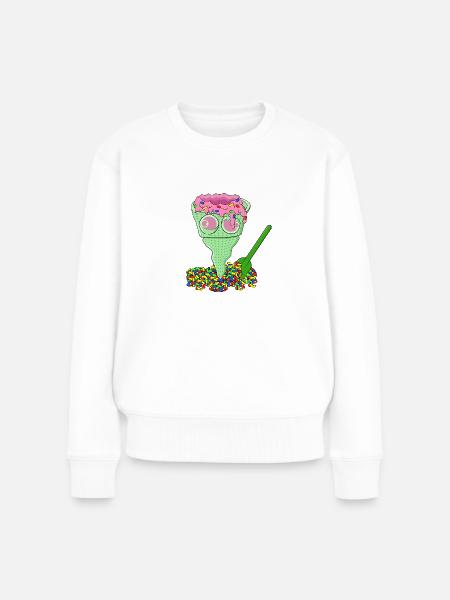 KALTE BISSE - Frauen Premium Bio Pullover - Weiß