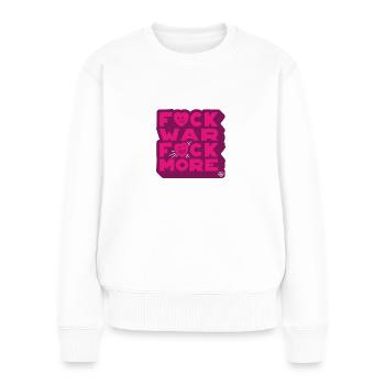 Arrêtez les combats - Pull Premium bio Femme - blanc - Devant - Julia (174cm)