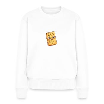 Knuspriger Müsli Riegel Cartoon Style - Frauen Premium Bio Pullover - Weiß - Vorne - Julia (174cm)