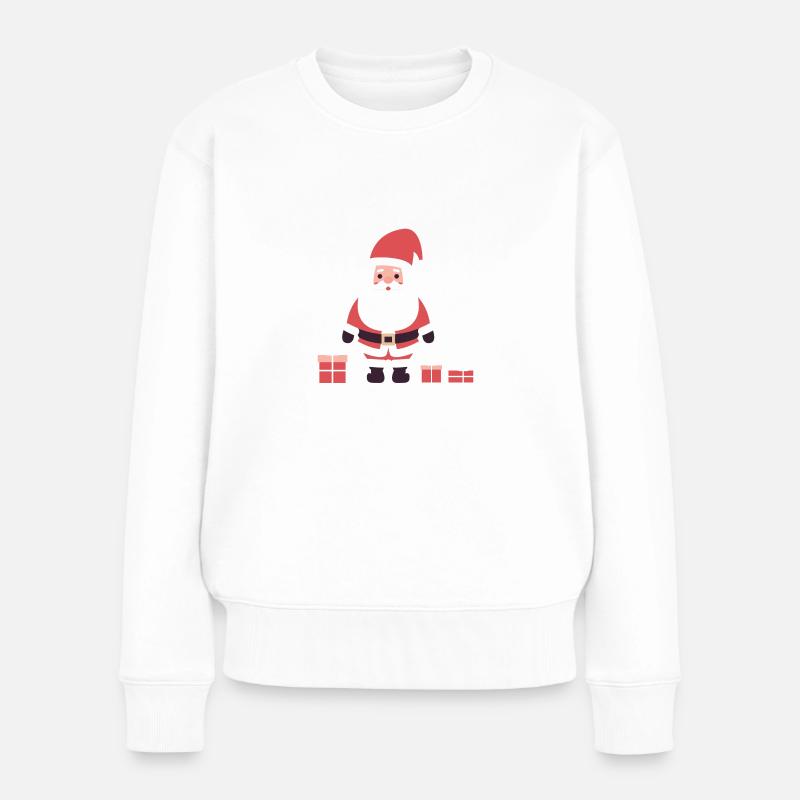 Weihnachtsmann - Frauen Premium Bio Pullover - Weiß