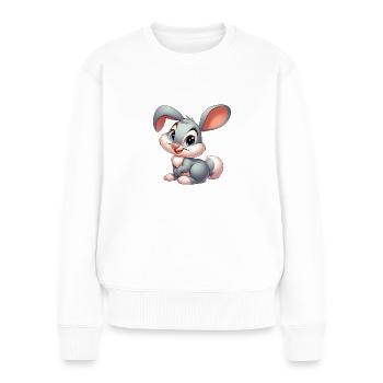 lapin 11 - Pull Premium bio Femme - blanc - Devant - Julia (174cm)