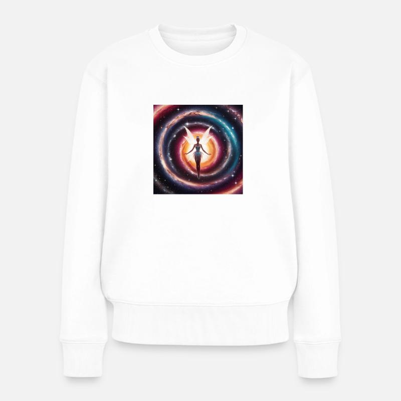 Galaxie-Fee - Frauen Premium Bio Pullover - Weiß
