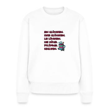 Funny mulled wine gift for Christmas markets - Women's Premium Organic Jumper - white - Front - Julia (174cm)