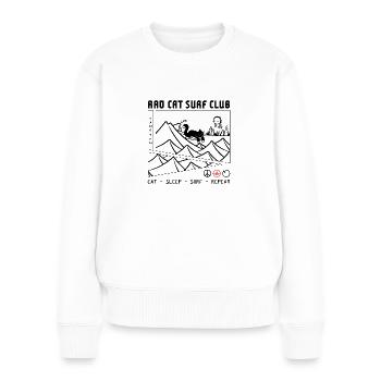 Rad Cat Surf Club - Pull Premium bio Femme - blanc - Devant - Julia (174cm)