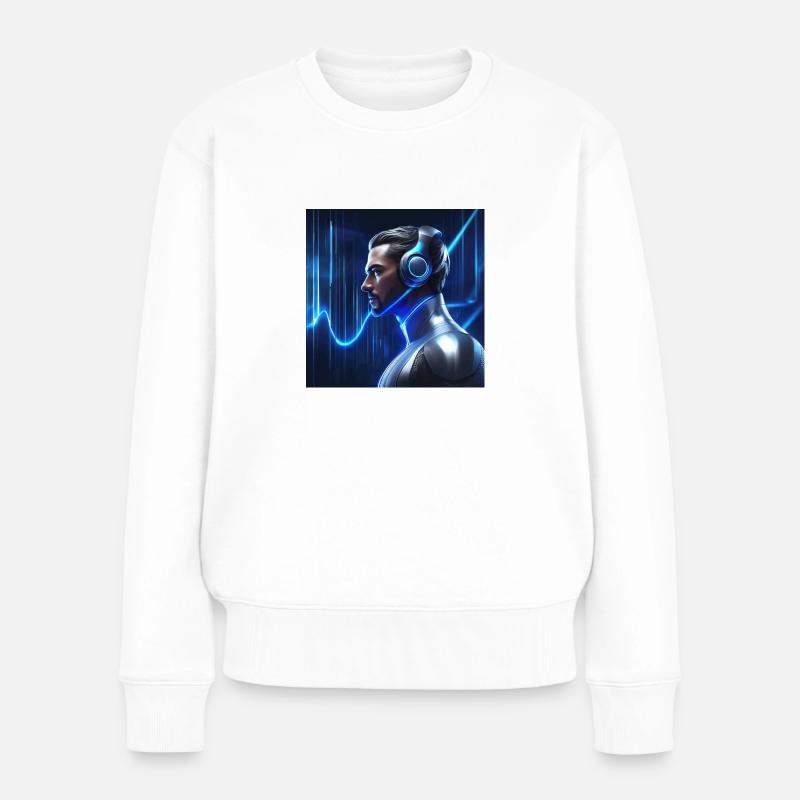 Menschzukunft - Frauen Premium Bio Pullover - Weiß