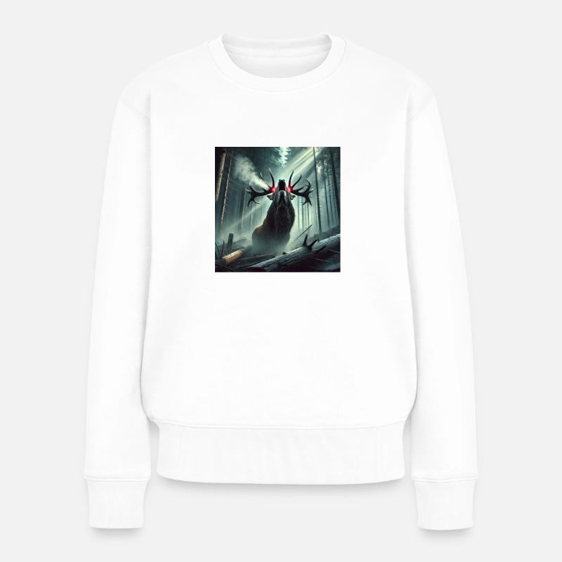 PRIMAL CERF - Pull Premium bio Femme - blanc