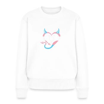 Devil's Heart Transgender with Symbol - Women's Premium Organic Jumper - white - Front - Julia (174cm)