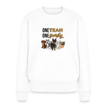 team familie hund bachelorette party schildmaid - Frauen Premium Bio Pullover - Weiß - Vorne - Julia (174cm)