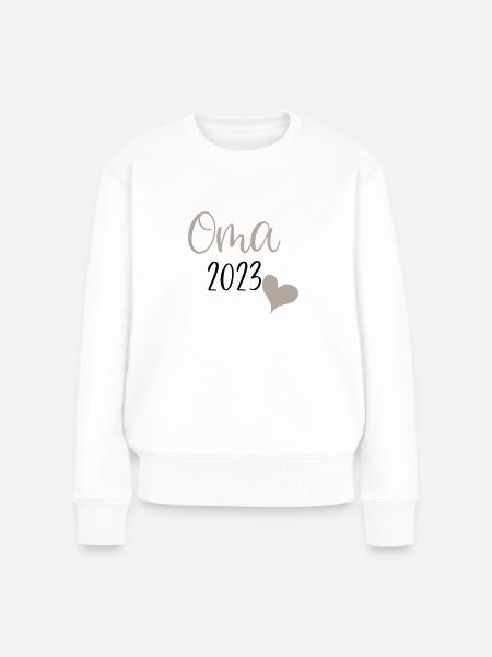Oma 2023 - Frauen Premium Bio Pullover - Weiß