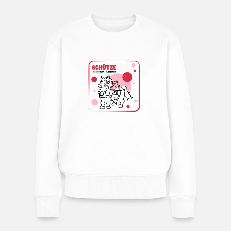 Sternzeichen Schütze - Frauen Premium Bio Pullover - Weiß