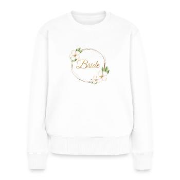 Cercle floral Team Bride personnalisable - Pull Premium bio Femme - blanc - Devant - Julia (174cm)