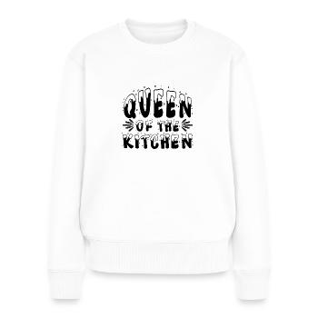 Queen Of The Kitchen - Frauen Premium Bio Pullover - Weiß - Vorne - Julia (174cm)