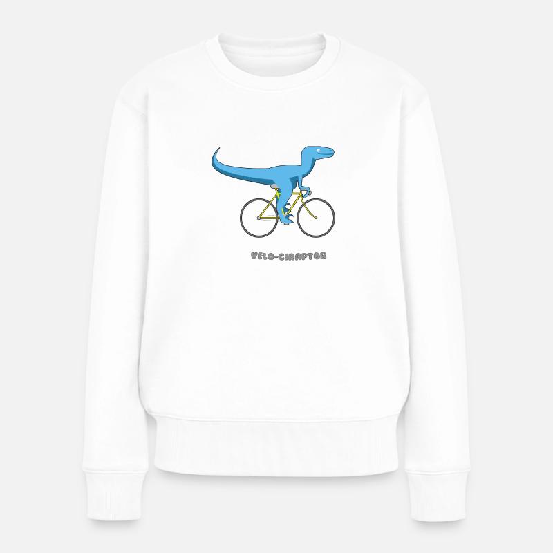 velo'ciraptor - Pull Premium bio Femme - blanc