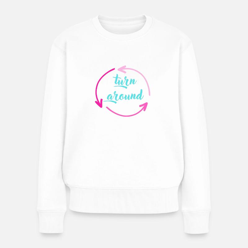 TurnAround - Frauen Premium Bio Pullover - Weiß