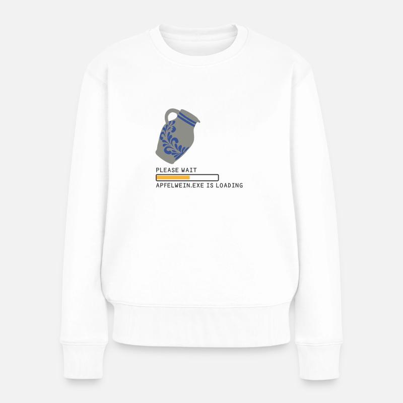 Bembel Loading please wait - Frauen Premium Bio Pullover - Weiß