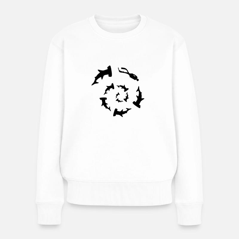 Haie 2 - Frauen Premium Bio Pullover - Weiß