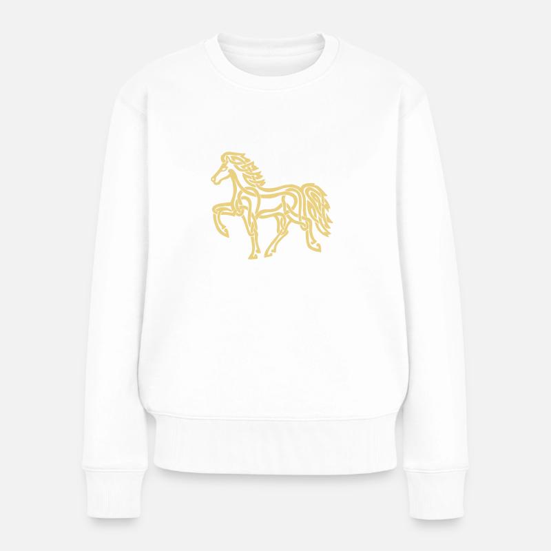 Celtic Tölter - Frauen Premium Bio Pullover - Weiß