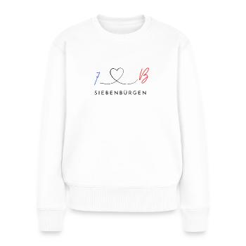 7B- Siebenbürgen - Frauen Premium Bio Pullover - Weiß - Vorne - Julia (174cm)