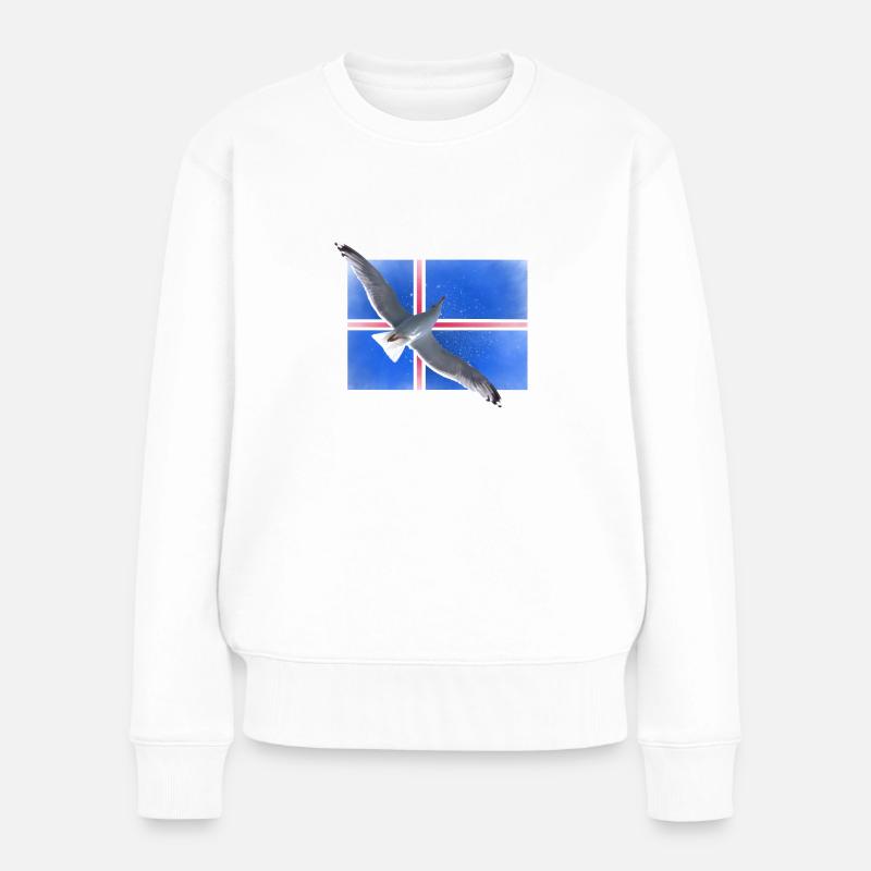 Mouette d’Iseland - Pull Premium bio Femme - blanc