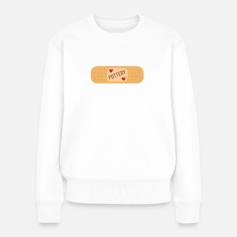 Töpfern Töpferei - Frauen Premium Bio Pullover - Weiß