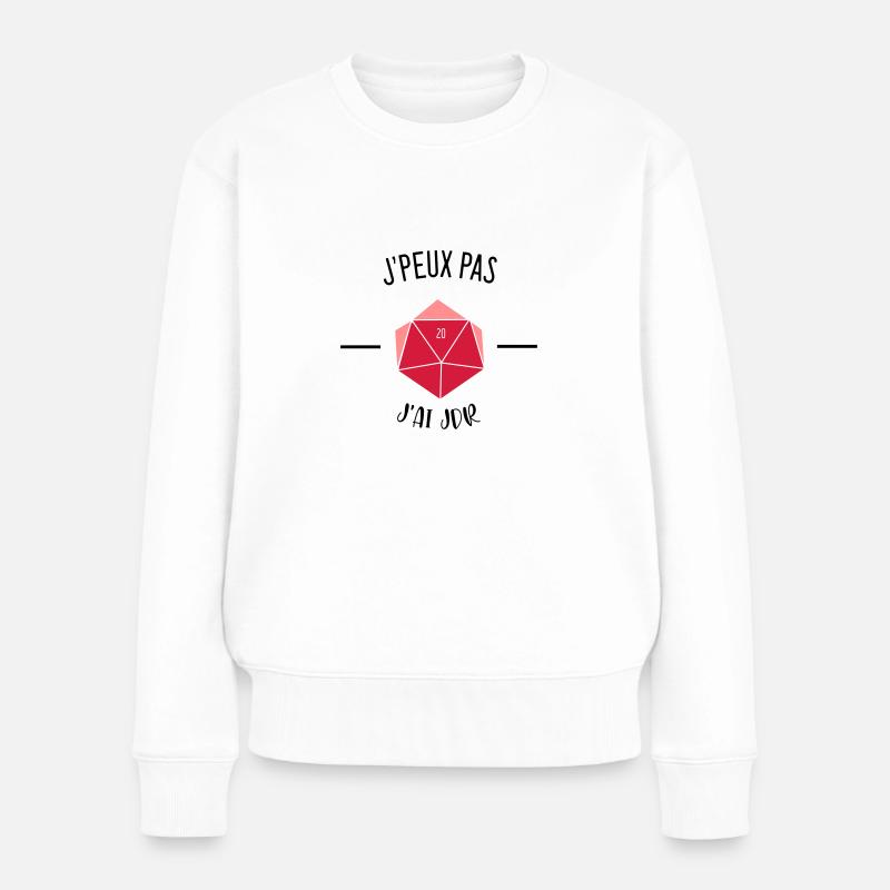 J'peux pas, j'ai jdr - Pull Premium bio Femme - blanc
