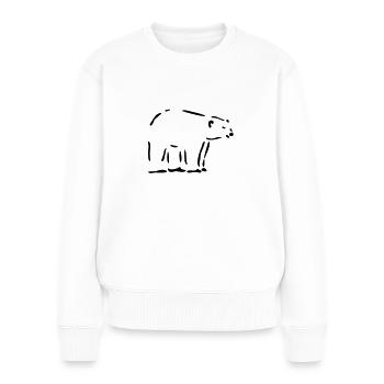 Eisbär - Frauen Premium Bio Pullover - Weiß - Vorne - Julia (174cm)