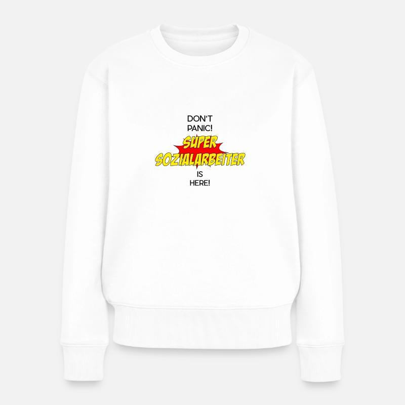 Super Sozialarbeiter / Super Socialworker - Frauen Premium Bio Pullover - Weiß