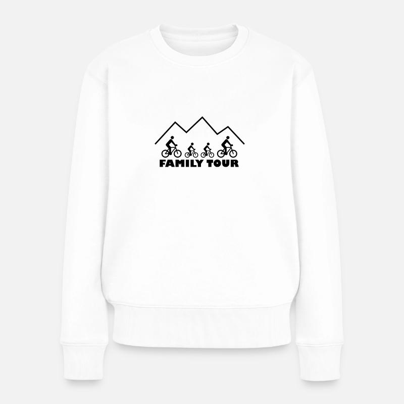 Visite familiale - Conception de visite à vélo - Pull Premium bio Femme - blanc