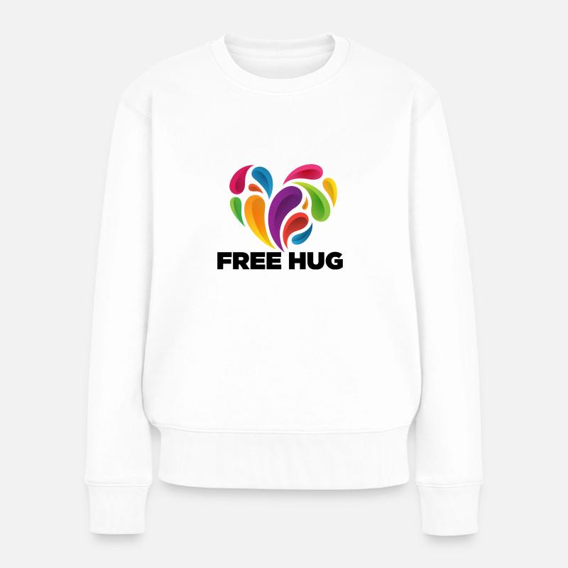 Free hug - Pull Premium bio Femme - blanc