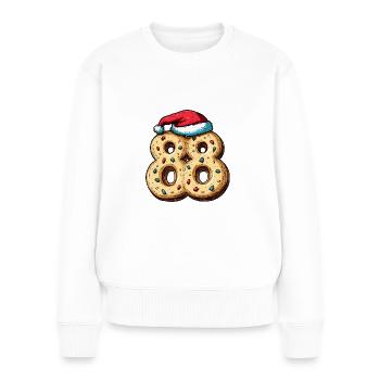 88 Nombre Noël - Pull Premium bio Femme - blanc - Devant - Julia (174cm)
