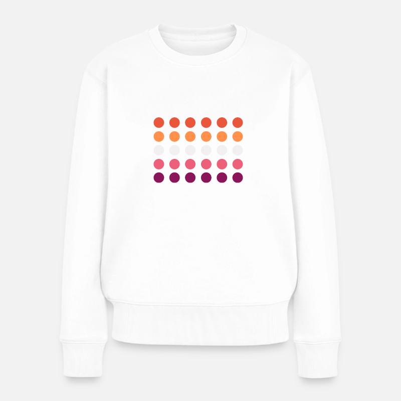 lesbian kreise - Frauen Premium Bio Pullover - Weiß