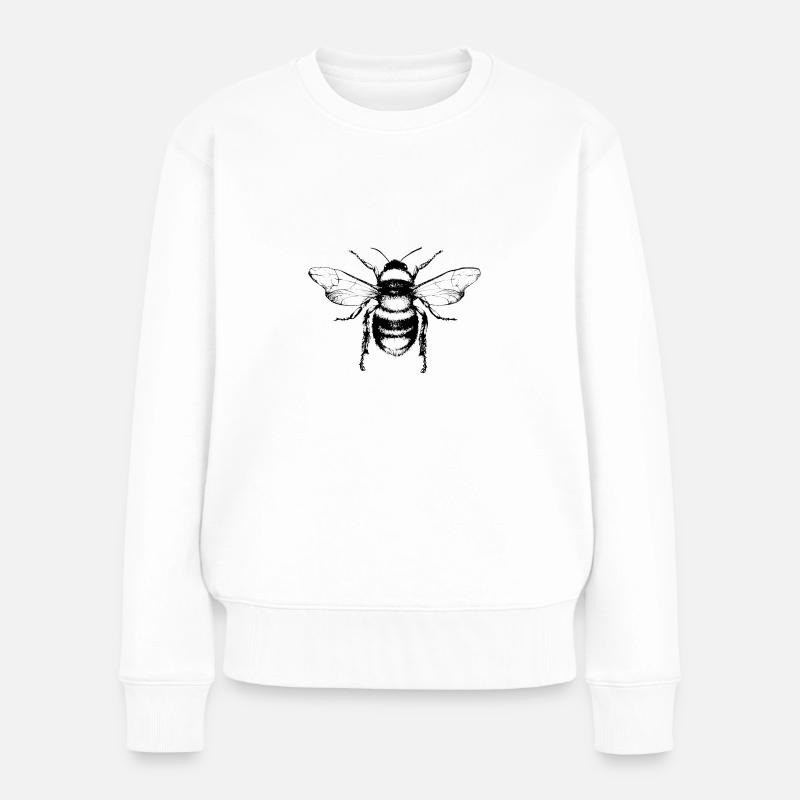 Biene - Frauen Premium Bio Pullover - Weiß