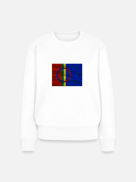 Sapmi-Flagge - Frauen Premium Bio Pullover - Weiß