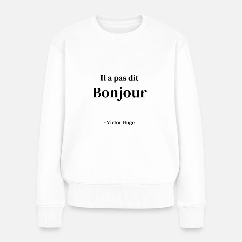 Vald Bonjour - Pull Premium bio Femme - blanc