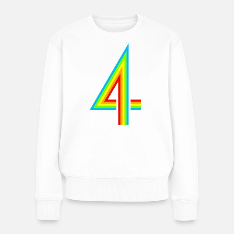 Schon 4 Jahre! - Frauen Premium Bio Pullover - Weiß