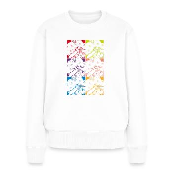 Strawberry Shortcake Design In Rainbow Colours - Women's Premium Organic Jumper - white - Front - Julia (174cm)