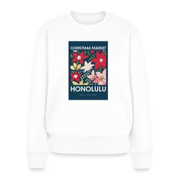 Marché de Noël Honolulu Affiche USA 1960 - Pull Premium bio Femme - blanc - Devant - Julia (174cm)