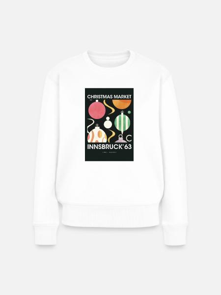 Weihnachtsmarkt Innsbruck Poster Austria 1960 - Frauen Premium Bio Pullover - Weiß