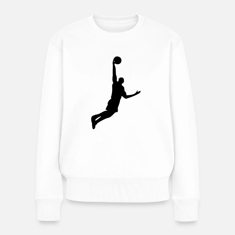 basketball - Frauen Premium Bio Pullover - Weiß