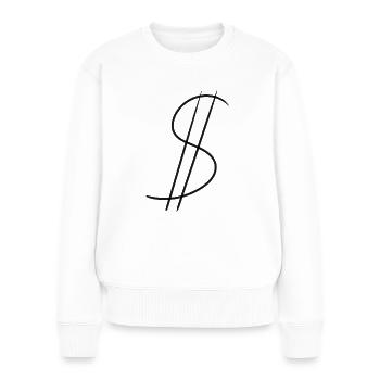 Dollar money - Women's Premium Organic Jumper - white - Front - Julia (174cm)