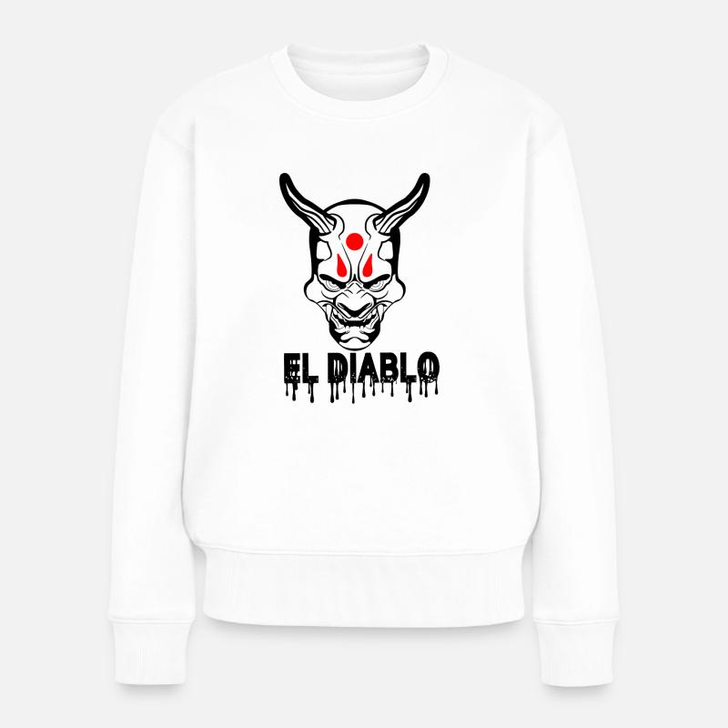 el diablo 1 - Frauen Premium Bio Pullover - Weiß