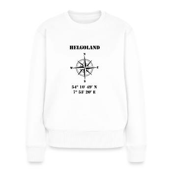 Helgoland - Frauen Premium Bio Pullover - Weiß - Vorne - Julia (174cm)