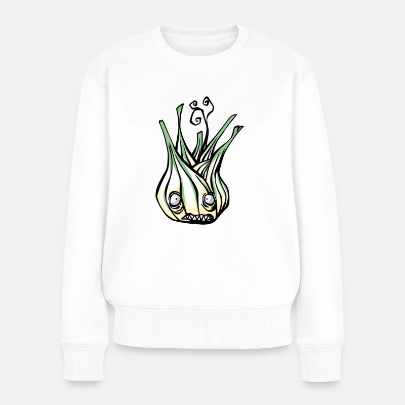 Fenchel Gemüse - Frauen Premium Bio Pullover - Weiß