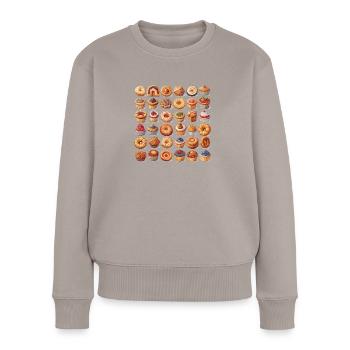 Leckere Muffins - Frauen Premium Bio Pullover - Taupe - Vorne - Julia (174cm)