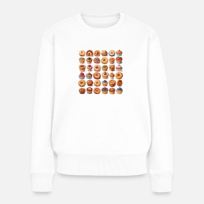 Leckere Muffins - Frauen Premium Bio Pullover - Weiß