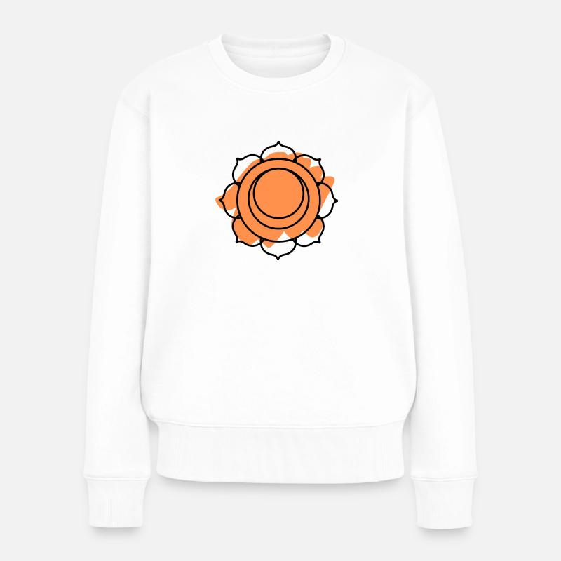 CHAKRA Swadhistana - Frauen Premium Bio Pullover - Weiß
