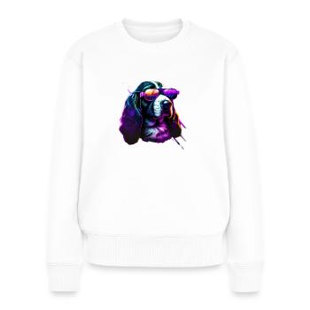 Basset Hound Dogs Basset Hounds - Women's Premium Organic Jumper - white - Front - Julia (174cm)