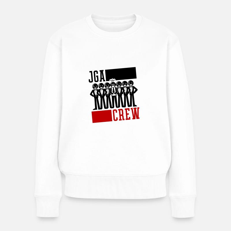 Junggesellenabschied Jga Crew - Frauen Premium Bio Pullover - Weiß