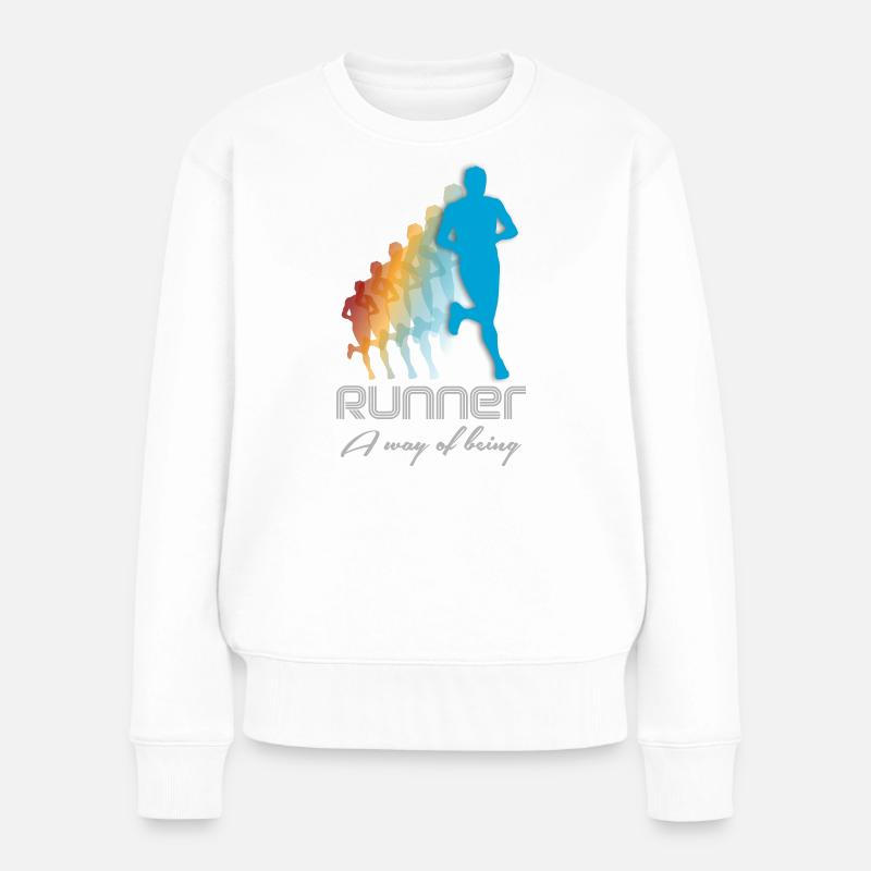 Ausgeführte - Frauen Premium Bio Pullover - Weiß