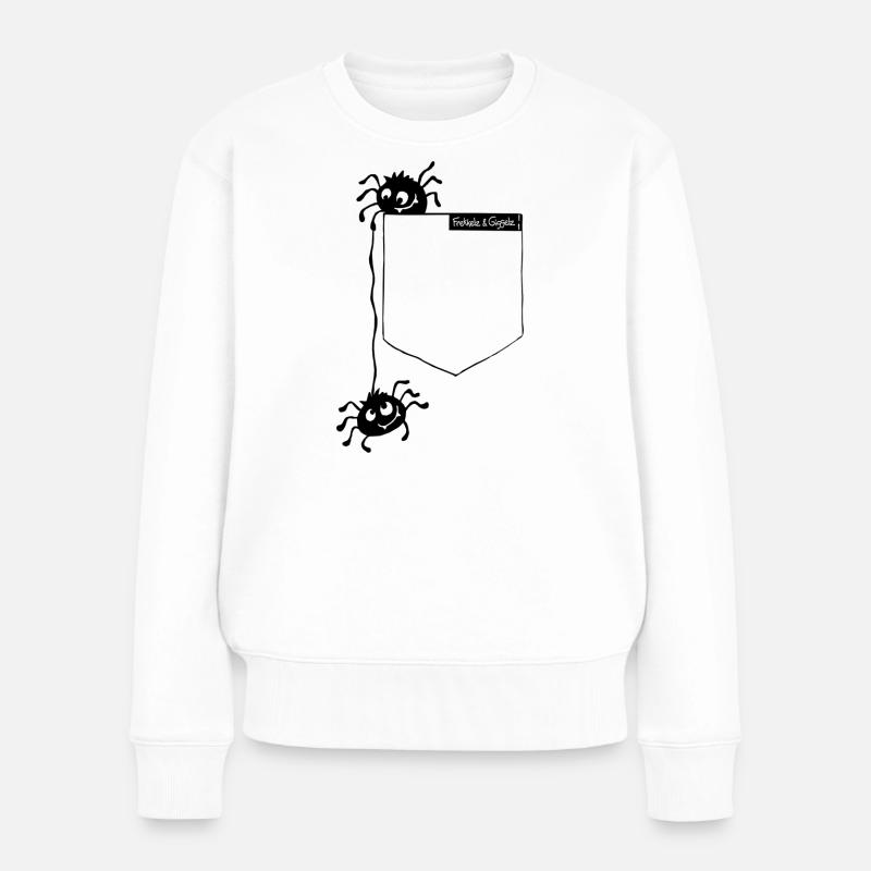Spinnentierchen - Frauen Premium Bio Pullover - Weiß